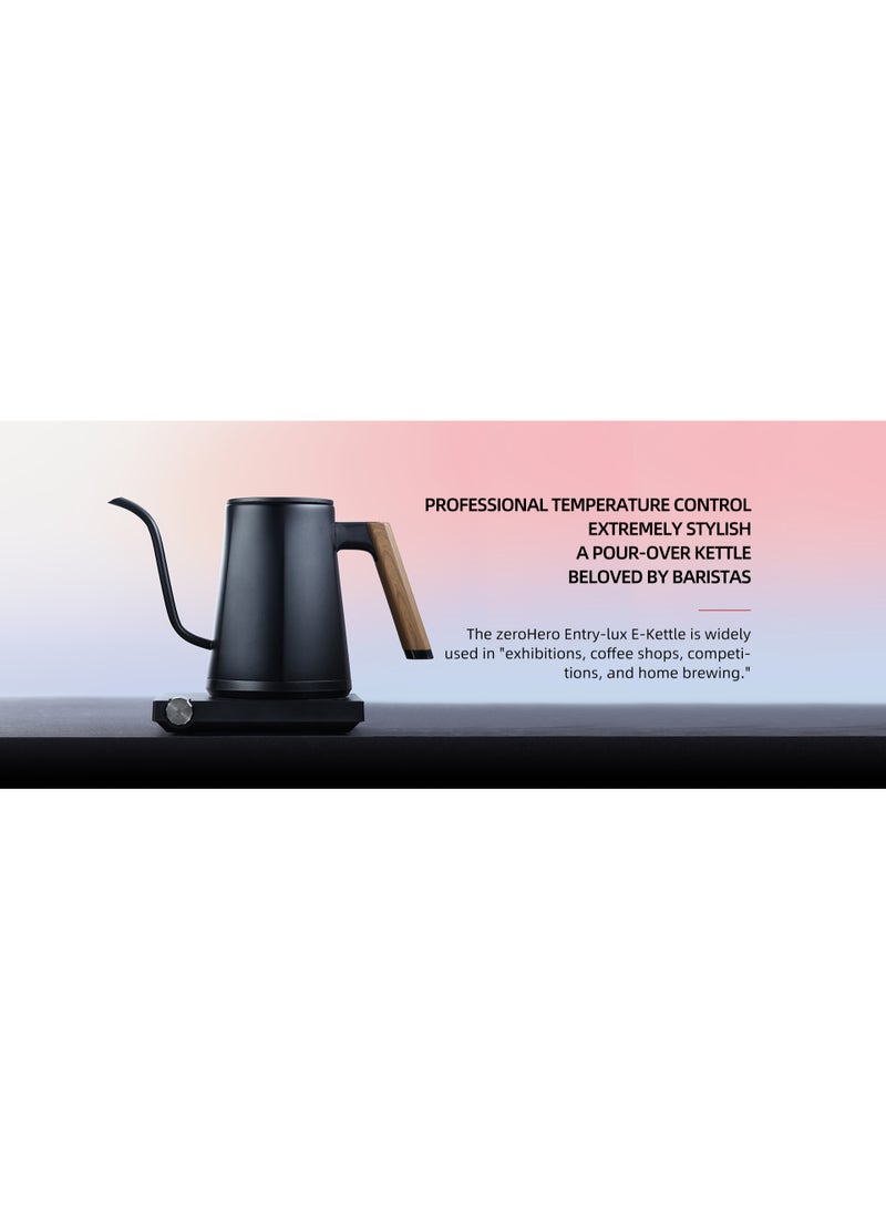 zeroHero Entry-Lux 600ml Gooseneck Electric Kettle 1200W – Stainless Steel Pour Over Coffee Kettle – White - Image 5